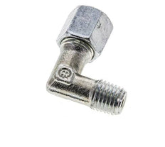 6S & M12x1.5 (con) Accesorio de corte acodado de acero zincado con rosca macho 630 bar ISO 8434-1