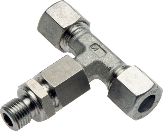 30S y G1-1/4'' Accesorio de corte en T de acero inoxidable con rosca macho 400 bar ajustable ISO 8434-1
