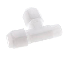 10x12mm & R3/8'' PP Racor para manguera en ángulo recto con rosca macho 10bar/145psi