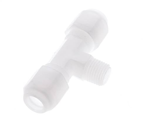 8x10 Mm&R1/4'' PP Tee En Forma De T Con Rosca Macho 10Bar/145Psi [2 Piezas]
