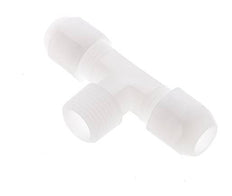10x12 Mm&R1/2'' Pvdf Tee En Forma De T Con Rosca Macho 10Bar/145Psi