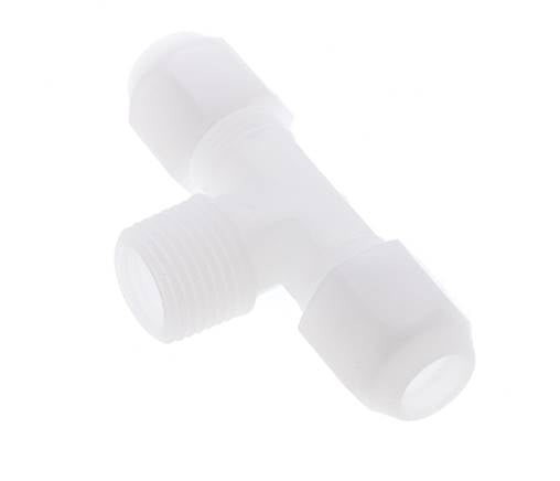 10x12 Mm&R1/2'' PP Tee En Forma De T Con Rosca Macho 10Bar/145Psi