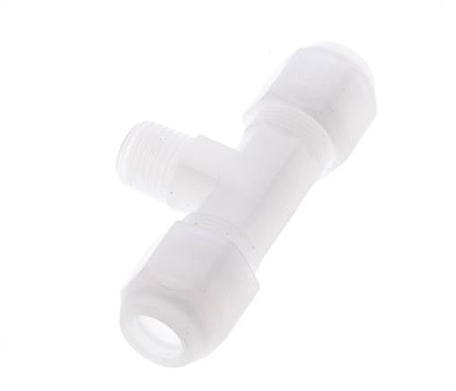 8x10 Mm&R1/4'' PP Tee En Forma De T Con Rosca Macho 10Bar/145Psi [2 Piezas]