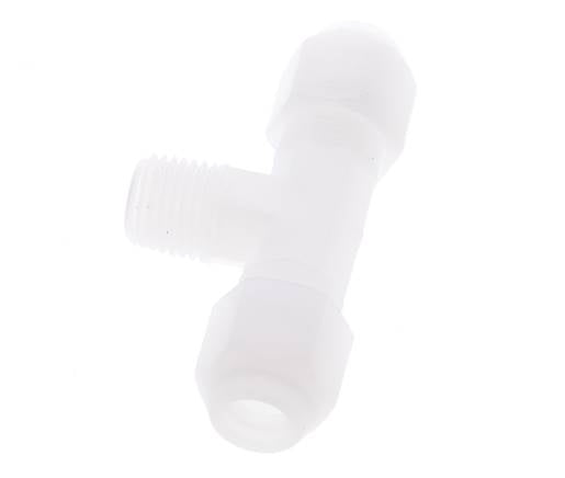 6x8 Mm&R1/4'' PP Tee En Forma De T Con Rosca Macho 10Bar/145Psi [2 Piezas]