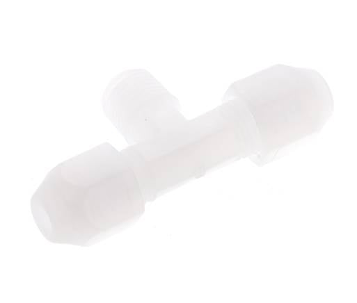 2X4 Mm&R1/8'' PP Forma T Tee Conector De Manguera Con Rosca Macho 10Bar/145Psi [2 Piezas]