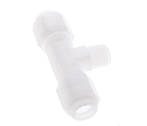 8x10 Mm&R1/4'' PP Tee En Forma De T Con Rosca Macho 10Bar/145Psi [2 Piezas]