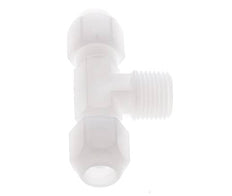 10x12 Mm&R1/2'' Pvdf Tee En Forma De T Con Rosca Macho 10Bar/145Psi