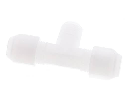 6x8 Mm&R1/4'' PP Tee En Forma De T Con Rosca Macho 10Bar/145Psi [2 Piezas]