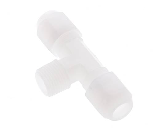 8x10 Mm&R3/8'' Pvdf Tee En Forma De T Con Rosca Macho 10Bar/145Psi
