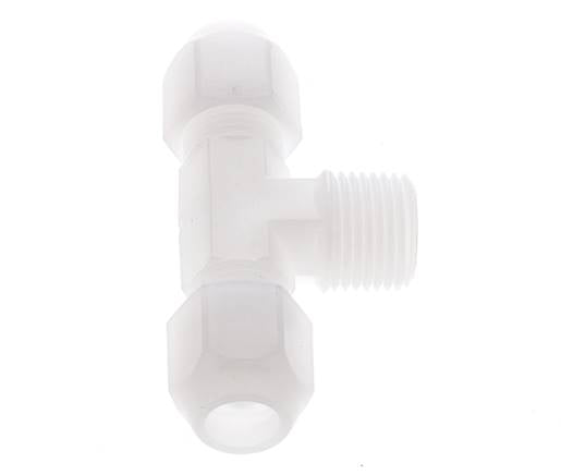 10x12 Mm&R1/2'' Pvdf Tee En Forma De T Con Rosca Macho 10Bar/145Psi