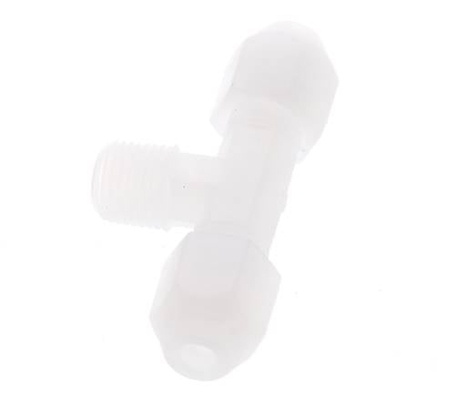 2X4 Mm&R1/8'' PP Forma T Tee Conector De Manguera Con Rosca Macho 10Bar/145Psi [2 Piezas]