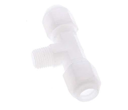 8x10 Mm&R1/4'' PP Tee En Forma De T Con Rosca Macho 10Bar/145Psi [2 Piezas]