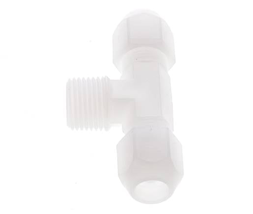 10x12 Mm&R1/2'' Pvdf Tee En Forma De T Con Rosca Macho 10Bar/145Psi