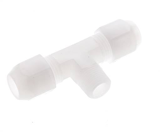 10x12 Mm&R3/8'' Pvdf Tee En Forma De T Con Rosca Macho 10Bar/145Psi