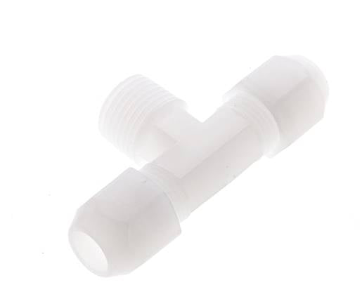 10x12 Mm&R1/2'' Pvdf Tee En Forma De T Con Rosca Macho 10Bar/145Psi