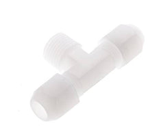 10x12 Mm&R1/2'' Pvdf Tee En Forma De T Con Rosca Macho 10Bar/145Psi