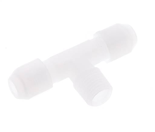 4X6 Mm&R1/4'' PP Conector En Forma De T Para Manguera Con Rosca Macho 10Bar/145Psi [2 Piezas]