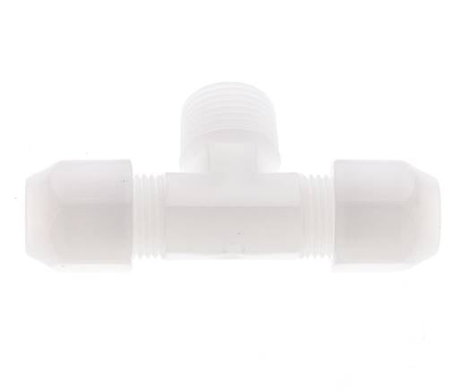 10x12 Mm&R1/2'' Pvdf Tee En Forma De T Con Rosca Macho 10Bar/145Psi
