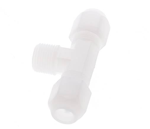 8x10 Mm&R3/8'' Pvdf Tee En Forma De T Con Rosca Macho 10Bar/145Psi