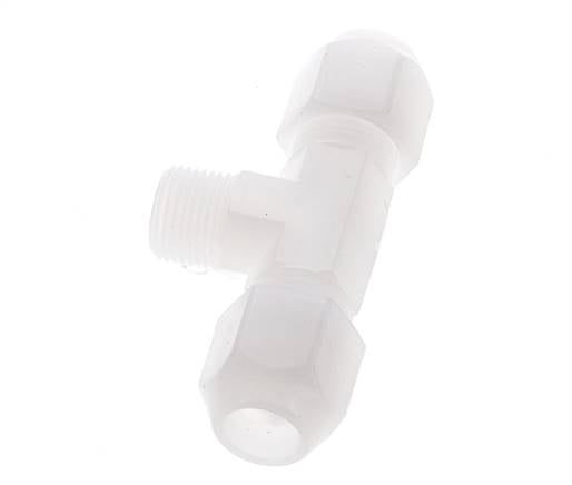 10x12 Mm&R3/8'' Pvdf Tee En Forma De T Con Rosca Macho 10Bar/145Psi