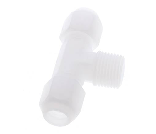 10x12 Mm&R1/2'' PP Tee En Forma De T Con Rosca Macho 10Bar/145Psi