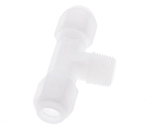 8x10 Mm&R3/8'' PP Tee En Forma De T Con Rosca Macho 10Bar/145Psi [2 Piezas]