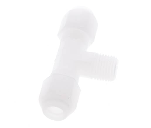 6x8 Mm&R1/4'' PP Tee En Forma De T Con Rosca Macho 10Bar/145Psi [2 Piezas]