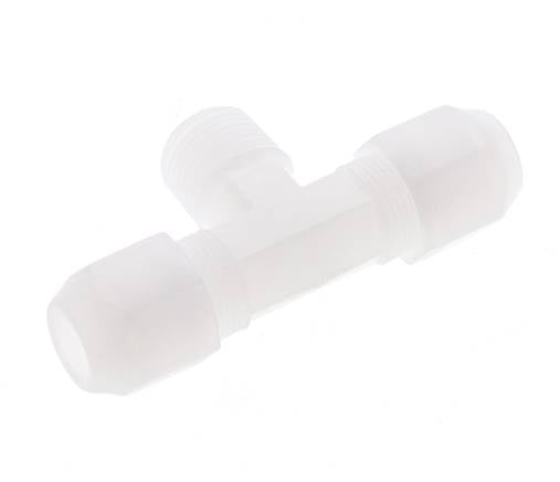 8x10 Mm&R3/8'' Pvdf Tee En Forma De T Con Rosca Macho 10Bar/145Psi