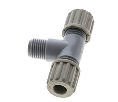 Accesorio de compresión en T de PA de 8x6mm y G1/4'' con rosca macho 10 bar [2 piezas]