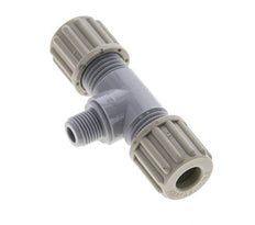 Accesorio de compresión en T de PA de 8x6mm y G1/8'' con rosca macho 10 bar [2 piezas]