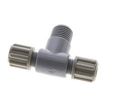 Accesorio de compresión en T de 6x4mm y G1/4'' PA con rosca macho 10 bar [2 piezas]