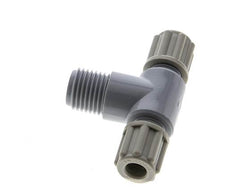 Accesorio de compresión en T de 6x4mm y G1/4'' PA con rosca macho 10 bar [2 piezas]