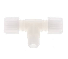 Accesorio de compresión en T de PVDF 8x6 mm y G1/4'' con rosca macho 10 bar