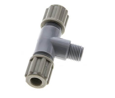 Accesorio de compresión en T de 6x4mm y G1/8'' PA con rosca macho 10 bar [2 piezas]