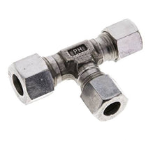 Accesorio de corte en T en ángulo recto de acero inoxidable 10L y 12L 315 bar ISO 8434-1