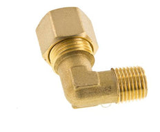 R 1/4'' Macho x 10mm Codo de latón de 90º de compresión 95 Bar DIN EN 1254-2