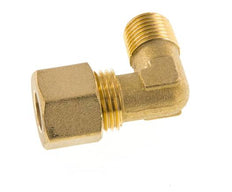 R 1/4'' Macho x 10mm Codo de latón de 90º de compresión 95 Bar DIN EN 1254-2