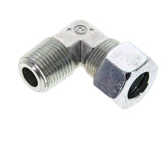1/2'' NPT Macho x 15L Acero zincado Codo de 90 grados Anillo de corte 315 Bar DIN 2353