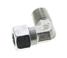 1/2'' NPT Macho x 15L Acero zincado Codo de 90 grados Anillo de corte 315 Bar DIN 2353