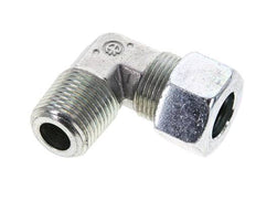 1/2'' NPT Macho x 15L Acero zincado Codo de 90 grados Anillo de corte 315 Bar DIN 2353