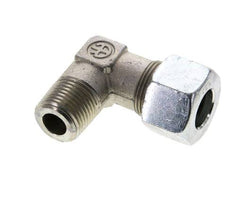 1/2'' NPT Macho x 16S Codo de acero galvanizado de 90 grados Anillo de corte 400 Bar DIN 2353
