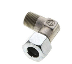 1/2'' NPT Macho x 16S Codo de acero galvanizado de 90 grados Anillo de corte 400 Bar DIN 2353