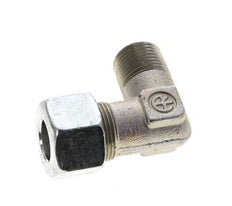 1/2'' NPT Macho x 16S Codo de acero galvanizado de 90 grados Anillo de corte 400 Bar DIN 2353