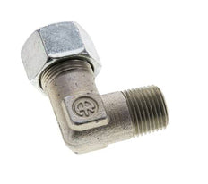 1/2'' NPT Macho x 16S Codo de acero galvanizado de 90 grados Anillo de corte 400 Bar DIN 2353