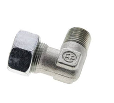 1/2'' NPT Macho x 18L Acero zincado Codo de 90 grados Anillo de corte 315 Bar DIN 2353