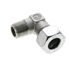 1/2'' NPT Macho x 18L Acero zincado Codo de 90 grados Anillo de corte 315 Bar DIN 2353