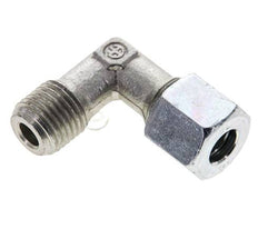 1/4'' NPT Macho x 8L Acero zincado Codo de 90 grados Anillo de corte 315 Bar DIN 2353