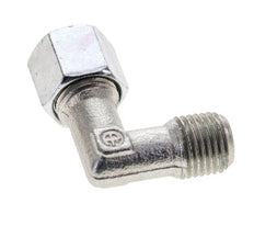 1/4'' NPT Macho x 8L Acero zincado Codo de 90 grados Anillo de corte 315 Bar DIN 2353