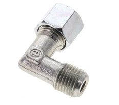 1/4'' NPT Macho x 8L Acero zincado Codo de 90 grados Anillo de corte 315 Bar DIN 2353