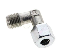 1/4'' NPT Macho x 8L Acero zincado Codo de 90 grados Anillo de corte 315 Bar DIN 2353